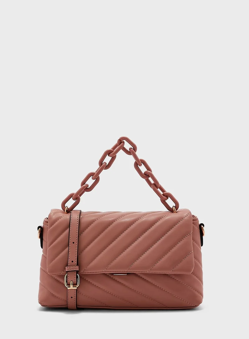 Khizana Quilted Handbag With Chain And Strap