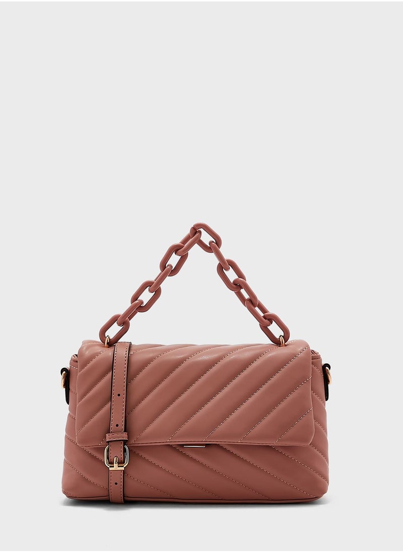 Khizana - Quilted Handbag With Chain And Strap - Image 1