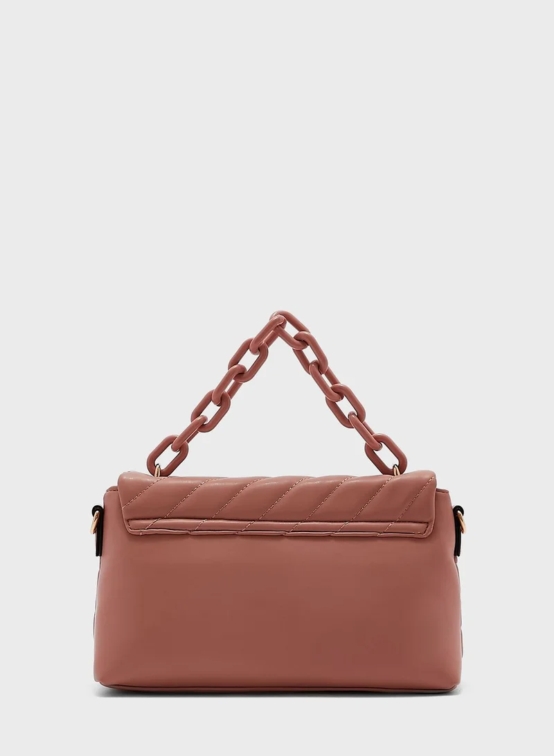 Khizana Quilted Handbag With Chain And Strap