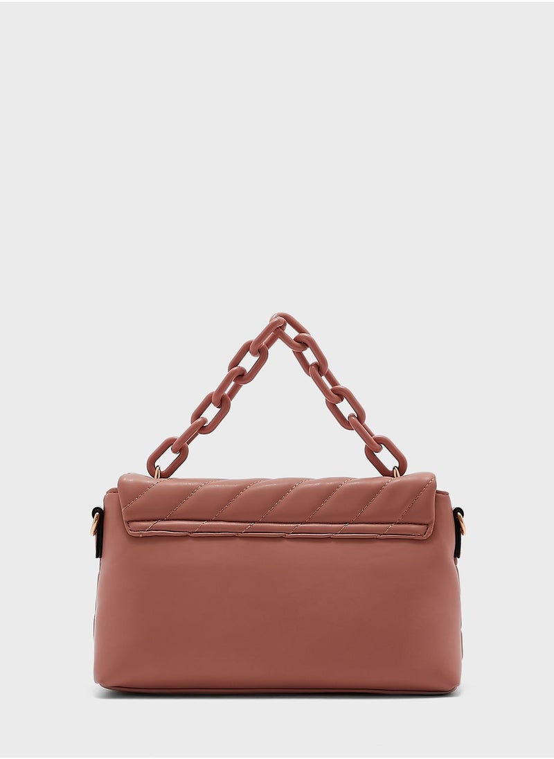 Khizana - Quilted Handbag With Chain And Strap - Image 1