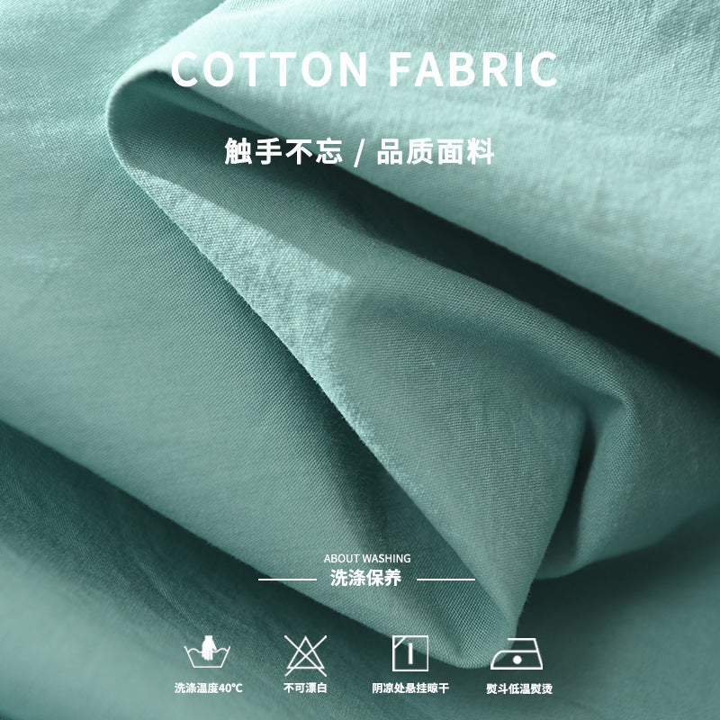 6667 Japanese Style Fresh Solid Color Long Sleeve Shirt Loose Lapel Pure Cotton Fashion Artistic Casual Shirt - Image 4