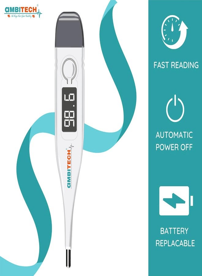 AmbiTech PHX-01 Digital Thermometer with One Touch Operation For Child and Adult Oral or Underarm Use |Made in India|1 Year Warranty - Image 4