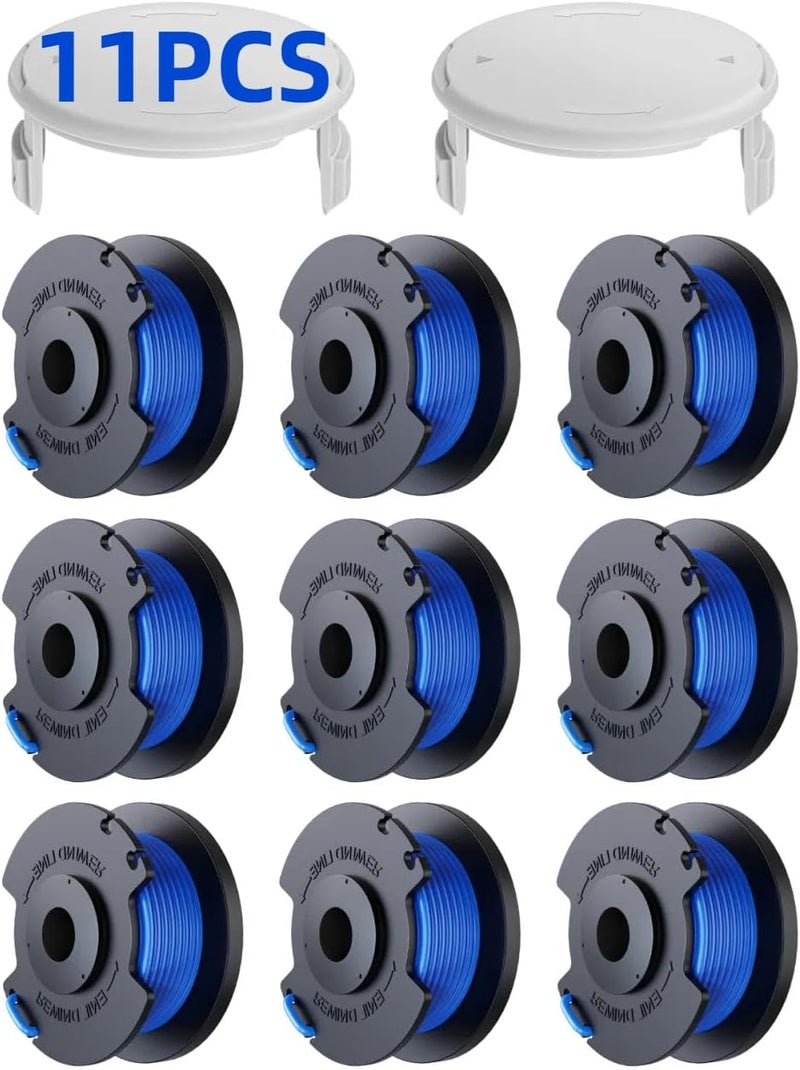 EVENTRONIC Weed Wacker String Replacement Compatible with Ryobi One+ AC14RL3A, 0.065'' String Trimmer Refill Line for Ryobi String Trimmer, 99 FT Autofeed Weed Eater String for Ryobi 18V,24V,40V(9 Spools+2 Caps) - Image 1