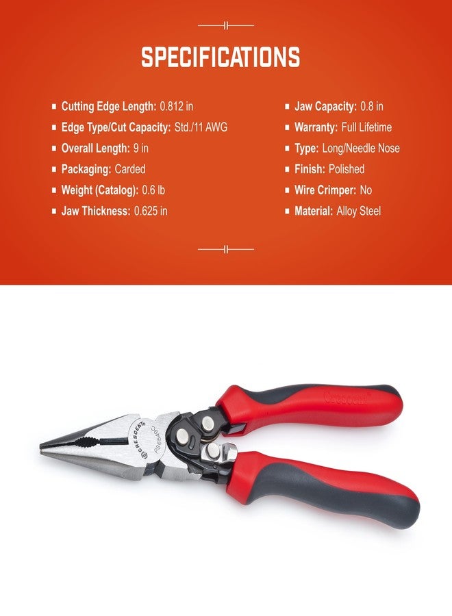 كريسنت كماشة كريسنت برو سيريز ذات الأنف الطويل والمركبة ثنائية المواد، مقاس 9 بوصات - PS6549C، لون أسود، بالحجم الكامل - Image 5