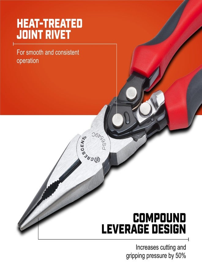 كريسنت كماشة كريسنت برو سيريز ذات الأنف الطويل والمركبة ثنائية المواد، مقاس 9 بوصات - PS6549C، لون أسود، بالحجم الكامل - Image 3