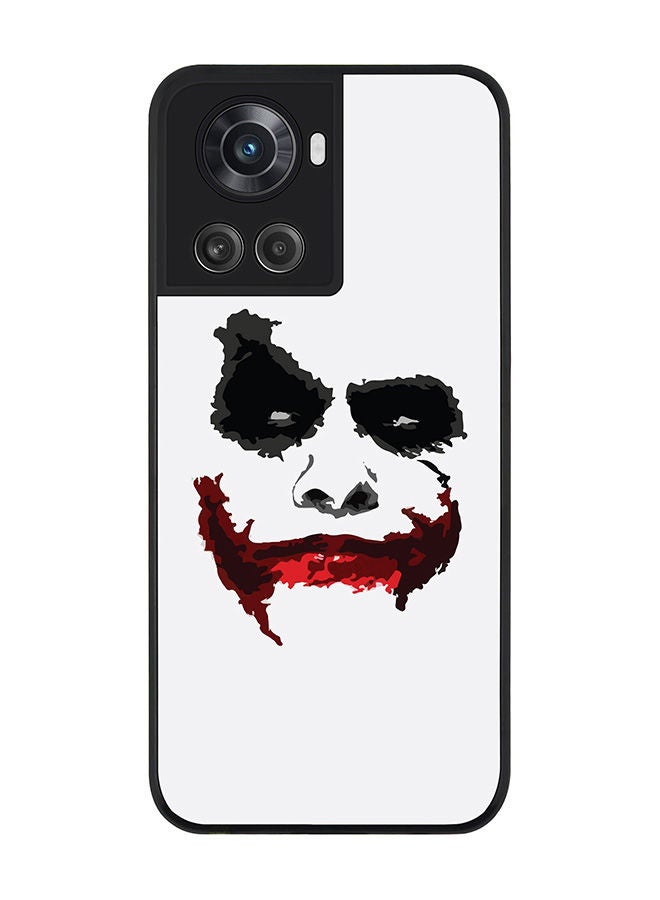 Stylizedd Rugged Black edge case for OnePlus 10R 5G/OnePlus Ace 5G Slim fit Soft Case Flexible Rubber Edges Anti Drop TPU Gel Thin Cover - Joker Grin - Image 1