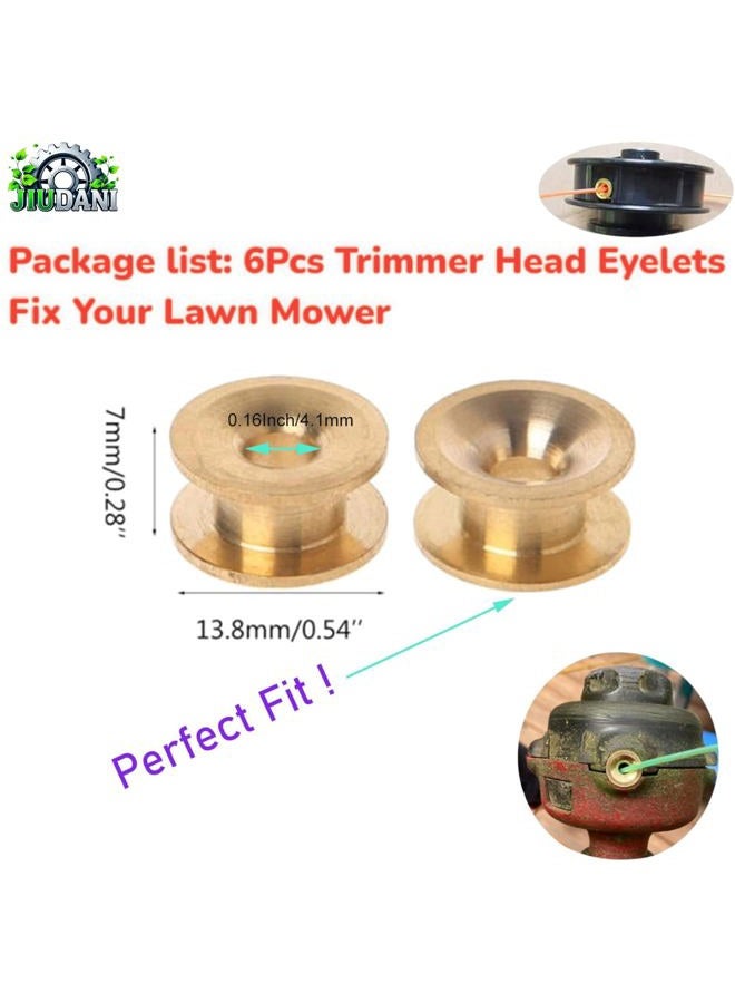 JIUDANI 6Pcs Universal Grass Trimmer Head Eyelets Sleeve Strimmer Cutter Parts Accessories Replacement Parts - Image 2
