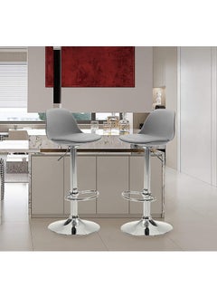 Generic SUPAAR Adjustable Height Metal Frame Cushioned Bar Stool with Emerald leather Seat barstools chairs Dining Room Chairs Living Room Chair  - Image 2