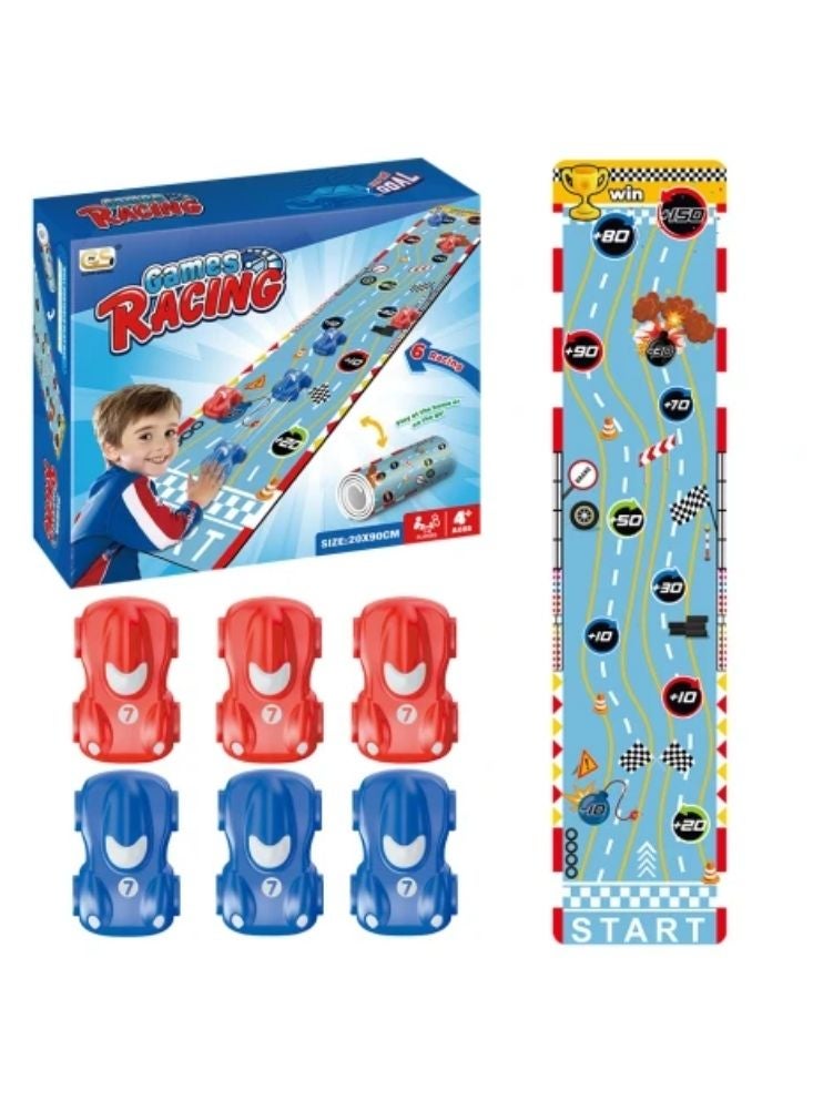 بريميم لعبة سباق سيارات للأطفال مع سجادة لعب قابلة للطي - لعبة سباق أرضية داخلية للأطفال - Image 1