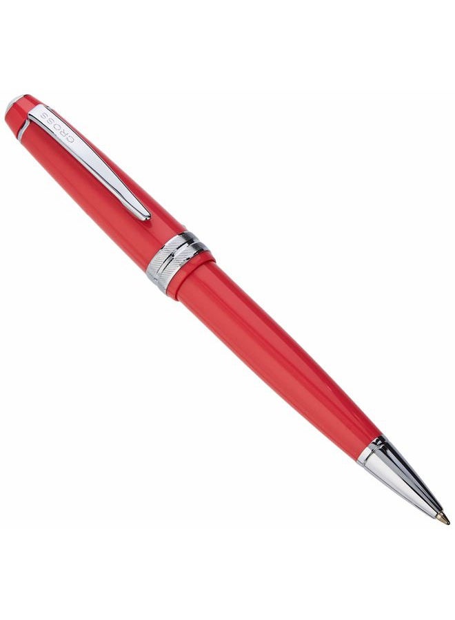 Cross Bailey Light Polished Coral Resin Ballpoint Pen - Refillable Medium Ball Pen,Glossy Coral,AT0742S-5 - Image 1