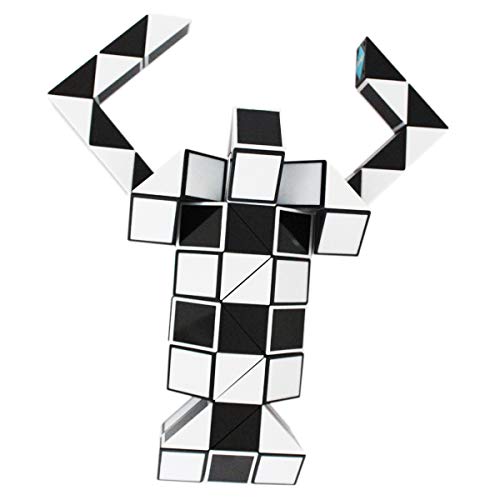 Mipartebo Magic Snake Cube Twist Puzzle 72 Wedges Large Size Twist Fidget Snake Toys Gift Party Favors for Kids Adults Teens Black - Image 5
