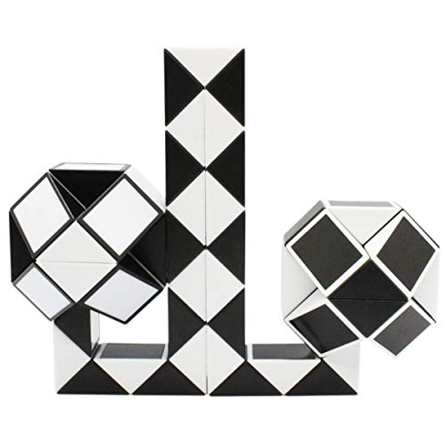 Mipartebo Magic Snake Cube Twist Puzzle 72 Wedges Large Size Twist Fidget Snake Toys Gift Party Favors for Kids Adults Teens Black - Image 3