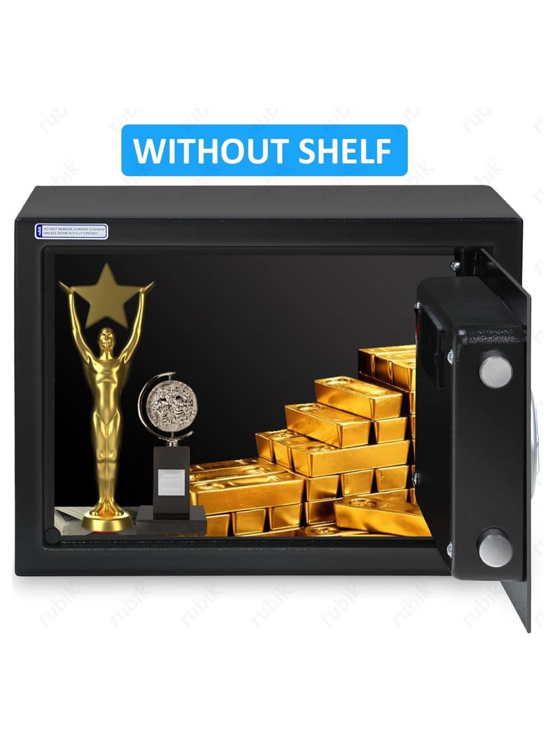 Rubik Safe Box Document Size With Digital Lock and Override Key For Home Office Shop Business RB-25EP (25x35x25cm, Black) - Image 5