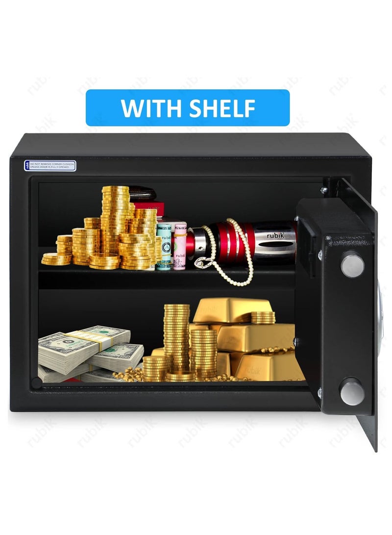 Rubik Safe Box Document Size With Digital Lock and Override Key For Home Office Shop Business RB-25EP (25x35x25cm, Black) - Image 4