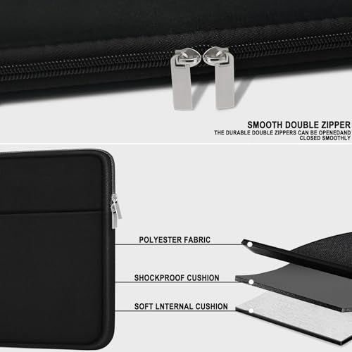 JOCYRN Laptop Case 14 inch, Slim Traveling Laptop Sleeve Cover with Zippered Pocket, Shockproof Protective Carrying Briefcase Computer Bag for 14" MacBook Air/Pro, HP, Dell, Lenovo, Acer, Black - Image 3