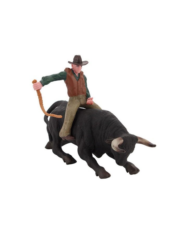 Toyvian Toyvian Desktop Cowbaoy Sculpture 1 Set Fake Figurines Model Farm Toys Playset Cowboys Action Figure Sandbox Decoration for Christmas Birthday Rodeo Bouncy Toy  - Image 1