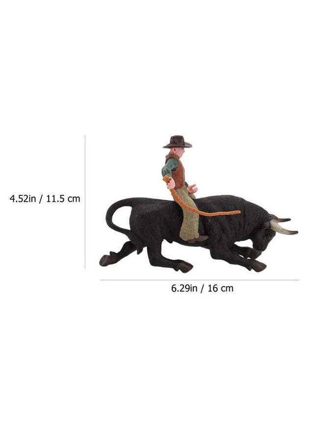 Toyvian Toyvian Desktop Cowbaoy Sculpture 1 Set Fake Figurines Model Farm Toys Playset Cowboys Action Figure Sandbox Decoration for Christmas Birthday Rodeo Bouncy Toy  - Image 2