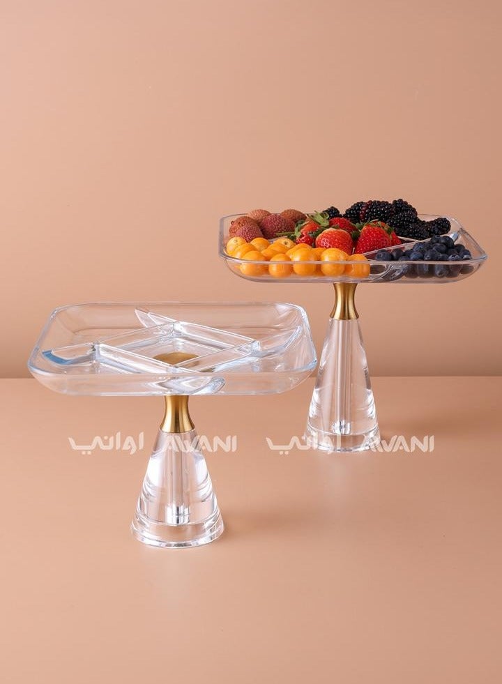 AWANI NUTS PLATE WITH STAND 230MM / 5 PARTITION - Image 4