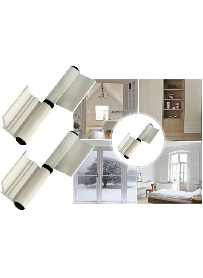 ROBUSTLINE Pack Of 2 Aluminium Flag Type Hinges 60Mm Beige Lw 716 Heavy Duty 360 Degree Rotation Angle With Removable Pin 