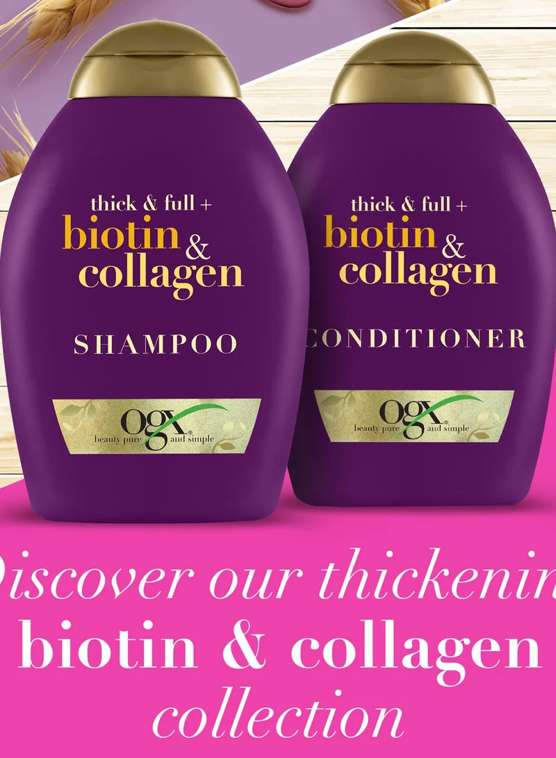 Ogx Shampoo, Thick & Full+ Biotin & Collagen, New Gentle & PH Balanced Formula