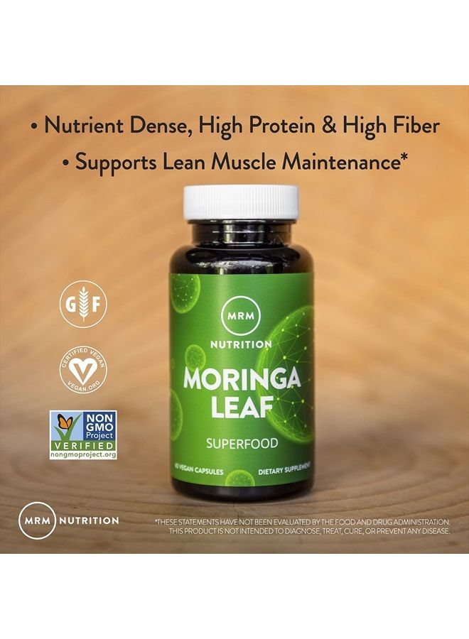 MRM Moringa Raw Superfood, Non-GMO Verified, Vegan and Gluten-Free (60 Count) - Image 4