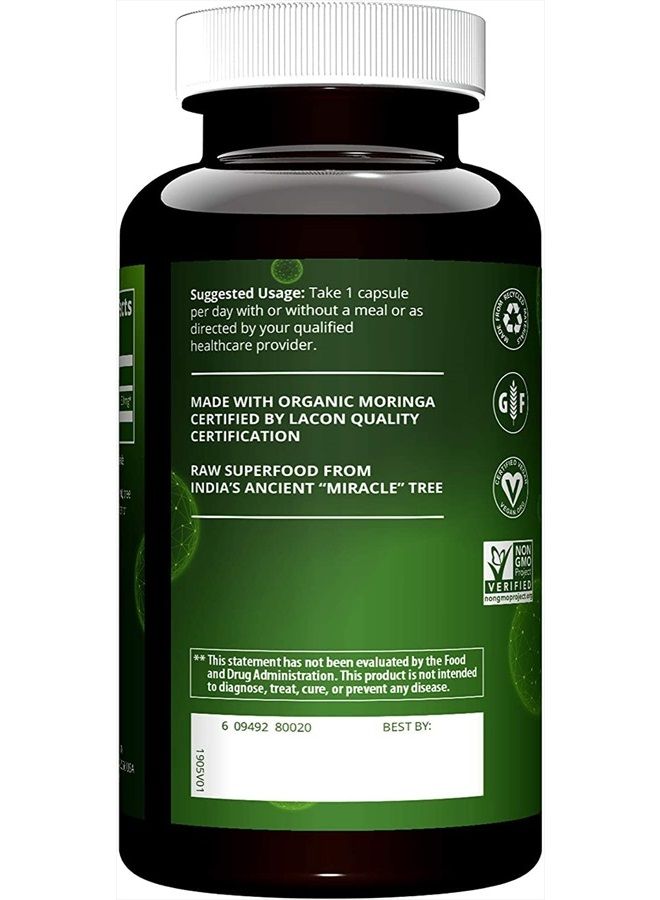 MRM Moringa Raw Superfood, Non-GMO Verified, Vegan and Gluten-Free (60 Count) - Image 3
