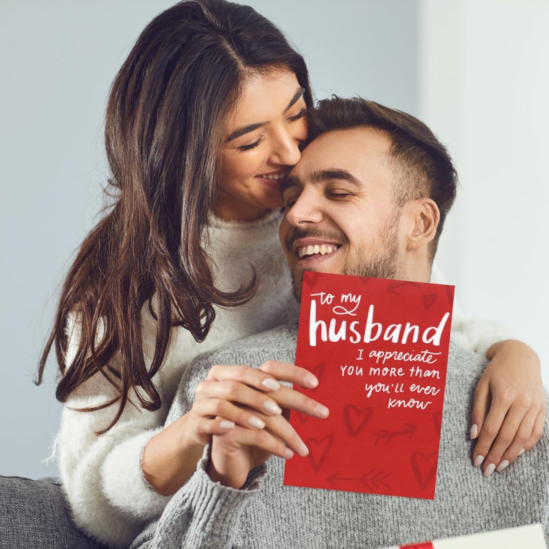 Smithtuy SmithtuyValentines Day Card for Husband,Valentines Day Cards Gifts for Him,Valentines Card for Husband Men with Romantic Appreciation Message - Image 5