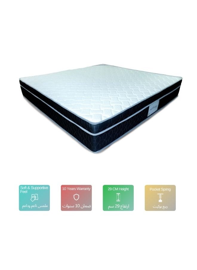 Bed and Mattress Zone High Resilience Euro Top Spring Mattress 160x200 Queen Size  - Image 2