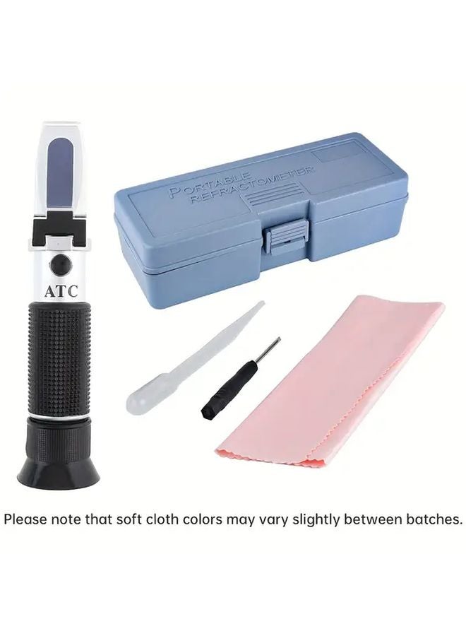 Black 2 in 1 Handheld Refractometer for Beer Wine 0 32 Brix Specific Gravity - Image 1