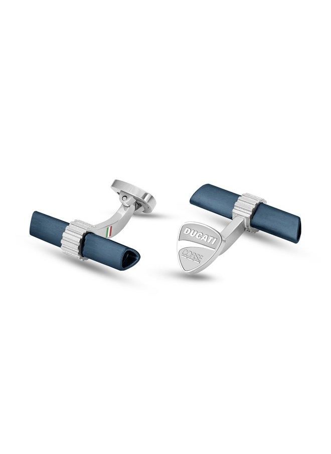Ducati Corse Collezione T Silver and Blue Gents Cufflinks  - Image 1