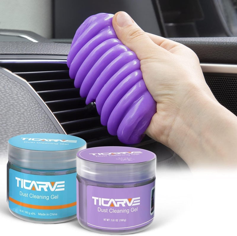 TICARVE Car Interior Cleaning Gel, 2 Pack Keyboard Gel, Car Interior Cleaner, Car Cleaning Slime, Laptop Keyboard Cleaner - Image 1