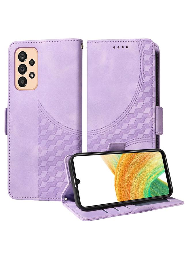 اس-توب جراب لهاتف Samsung Galaxy A53 5G، جراب هاتف جلدي منقوش عليه نجوم معينة - Image 1