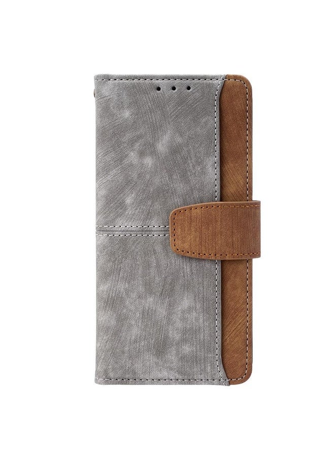 HuHa For OnePlus Ace 5 / 5 Pro Color Stitching Skin Feel Leather RFID Blocking Phone Case(Grey) - Image 2