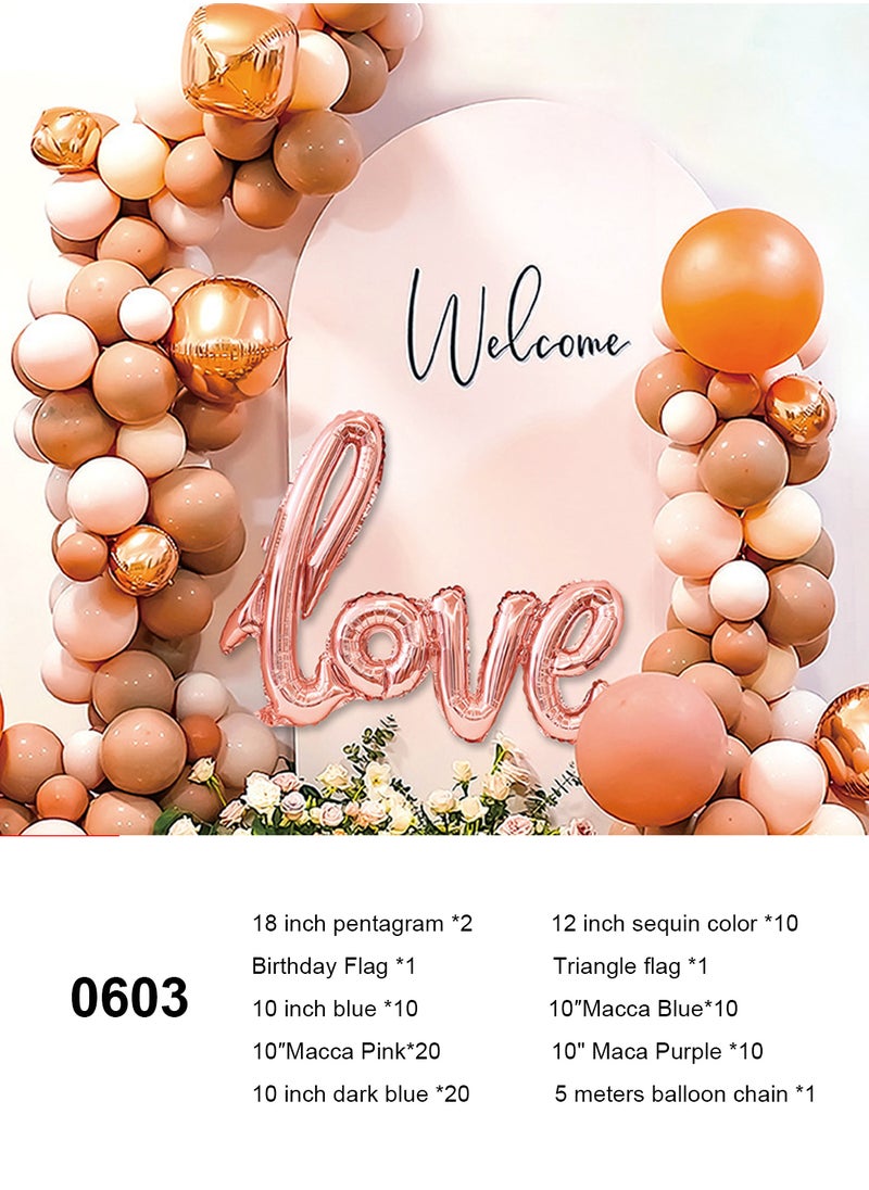 Sharpdo - 85-Piece Balloon Set Sturdy and Durable Authentic Attractive Suitable for decorating birthday parties, weddings, baby showers, bridal showers, blue theme parties - Image 1