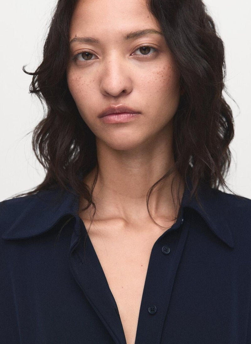 مانجو فستان قميص بحزام - Image 4