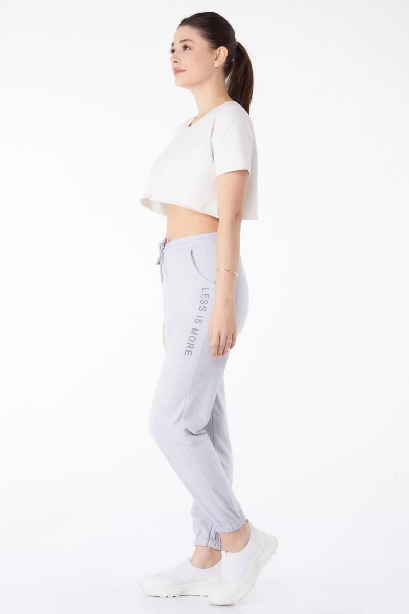 Tofisa Plain Mid Women's Gray Sweatpants - 25327