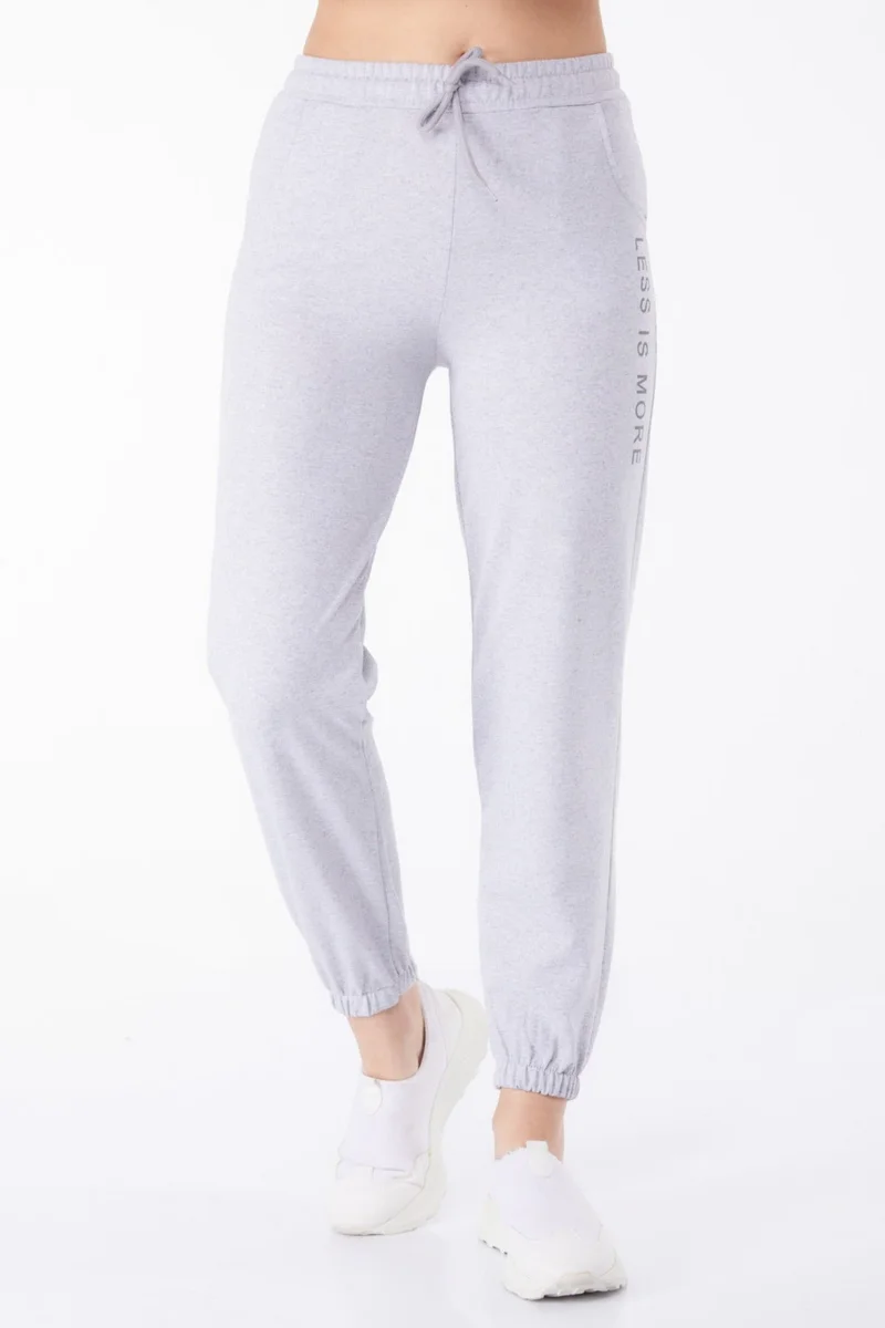 Tofisa Plain Mid Women's Gray Sweatpants - 25327