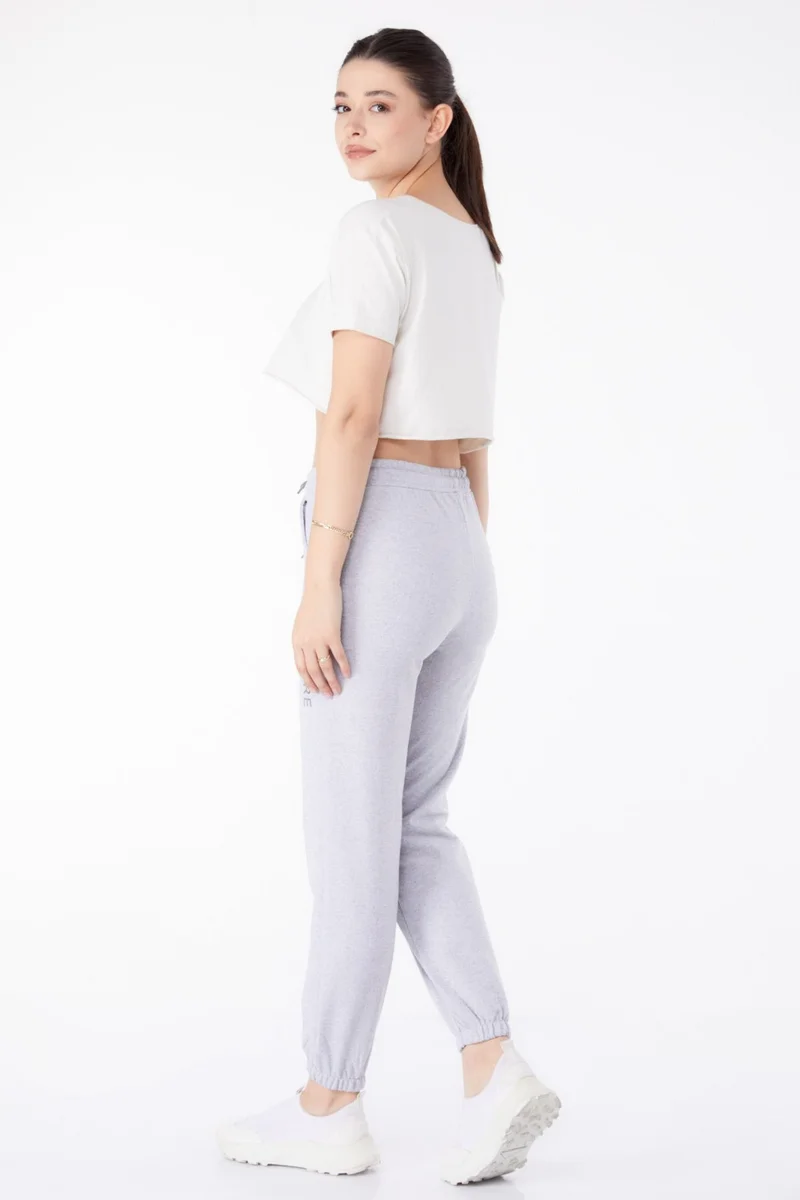 Tofisa Plain Mid Women's Gray Sweatpants - 25327