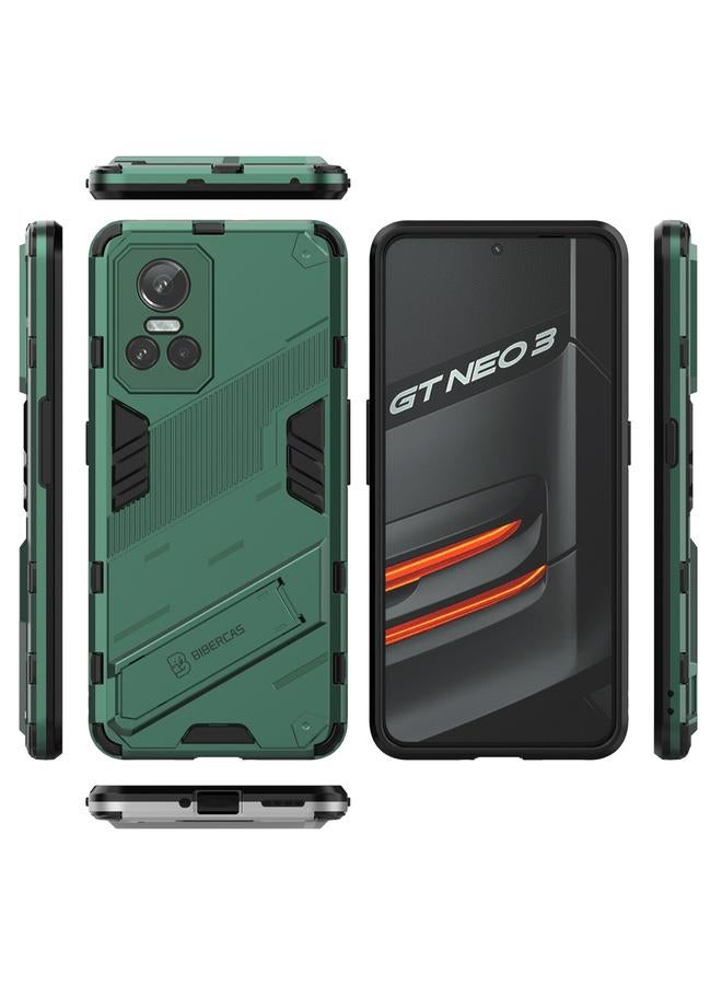 اس-توب جراب لهاتف OPPO Realme GT Neo3 5G China Punk Armor 2 في 1 PC + جراب هاتف مقاوم للصدمات من مادة TPU مع حامل غير مرئي - Image 3