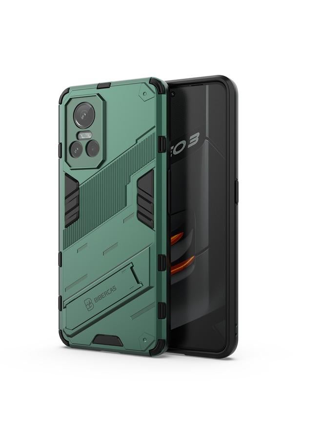 اس-توب جراب لهاتف OPPO Realme GT Neo3 5G China Punk Armor 2 في 1 PC + جراب هاتف مقاوم للصدمات من مادة TPU مع حامل غير مرئي - Image 2