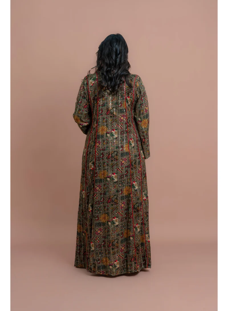 IKKXA Abstract Geometric Maxi IK050 Green