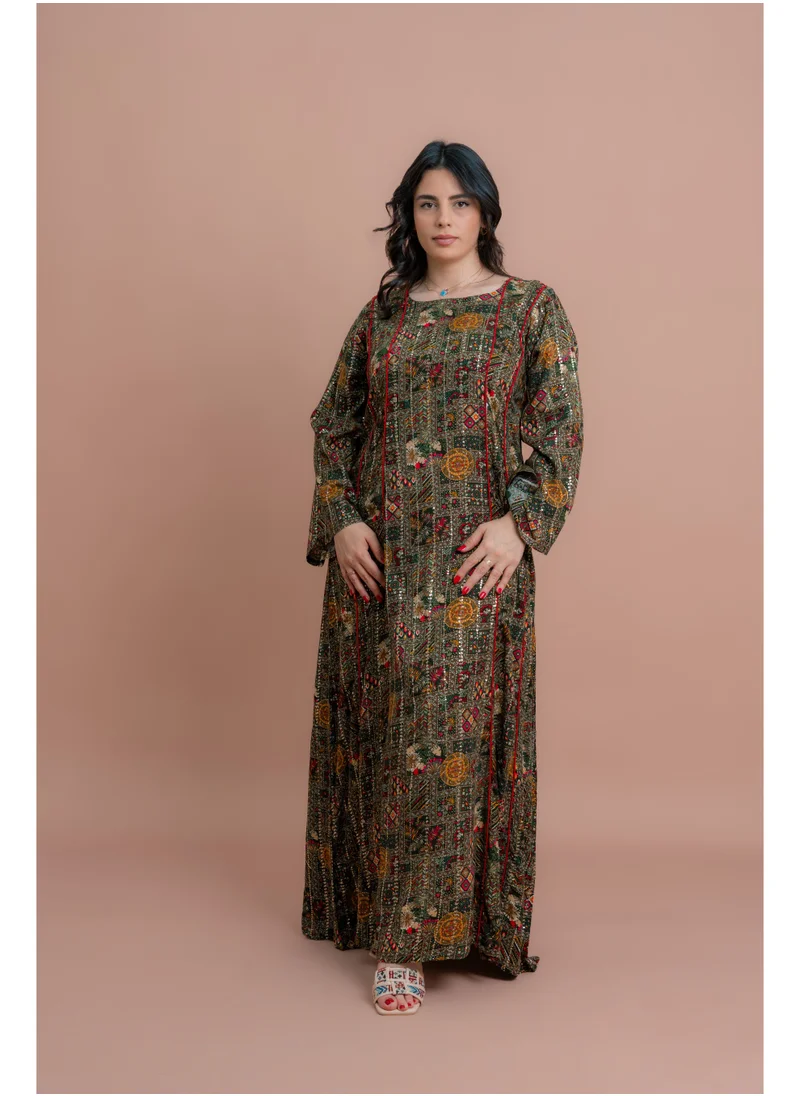 IKKXA Abstract Geometric Maxi IK050 Green