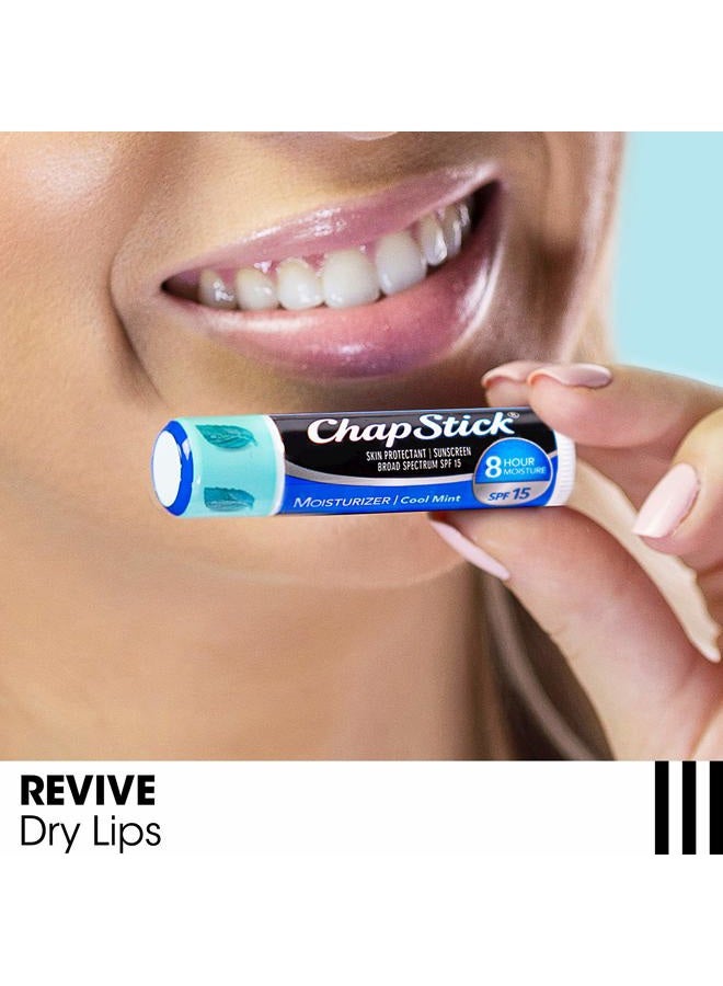 Chapstick Lip Moisturizer and Skin Protectant Cool Mint, 0.15 Ounce, 3 Count - Image 5