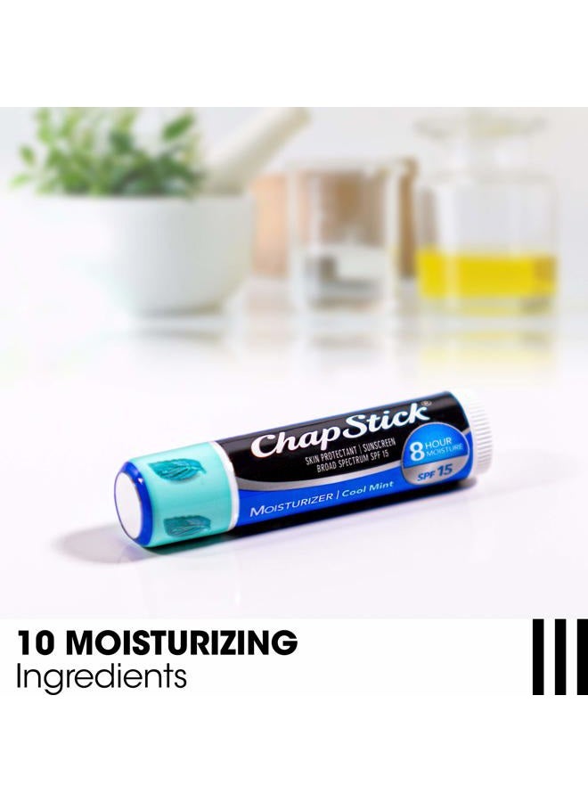 Chapstick Lip Moisturizer and Skin Protectant Cool Mint, 0.15 Ounce, 3 Count - Image 3