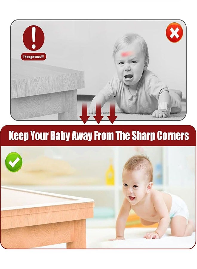 Baby Proofing Corner Protectors, 6.6ft Edge Protector Strip with 4 Pack Corner Guards Desk Soft Edge Cushion Child Safety Edge Covers Bumper for Table, Cabinets, Crib - Image 4