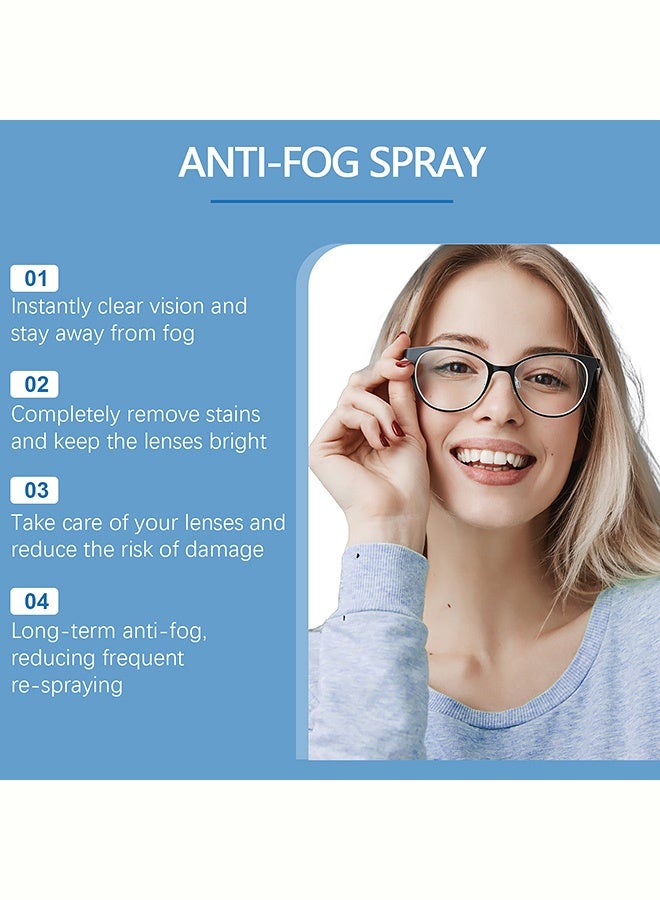 Jakehoe Anti-Fog Spray for Glasses, Long-Lasting Clarity, Lens-Safe Formula, Quick-Dry No Residue, Efficient Anti-Fog for Eyeglasses, Sunglasses & Goggles,Includes Microfiber Cleaning Cloth (100ml) - Image 4