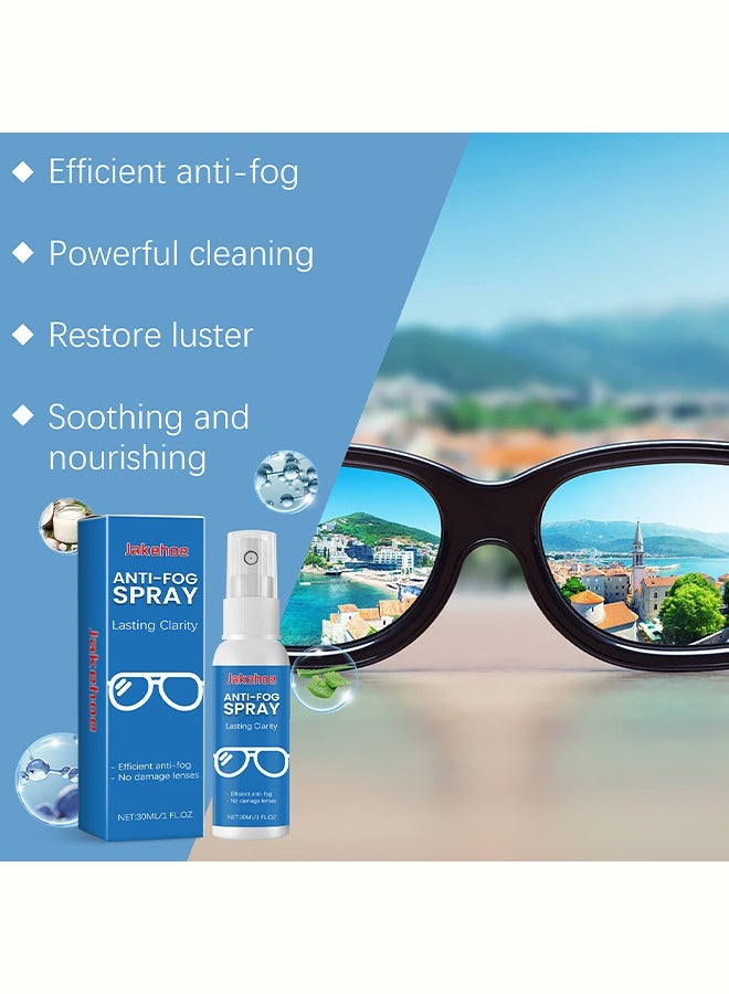 Jakehoe Anti-Fog Spray for Glasses, Long-Lasting Clarity, Lens-Safe Formula, Quick-Dry No Residue, Efficient Anti-Fog for Eyeglasses, Sunglasses & Goggles,Includes Microfiber Cleaning Cloth (100ml) - Image 5