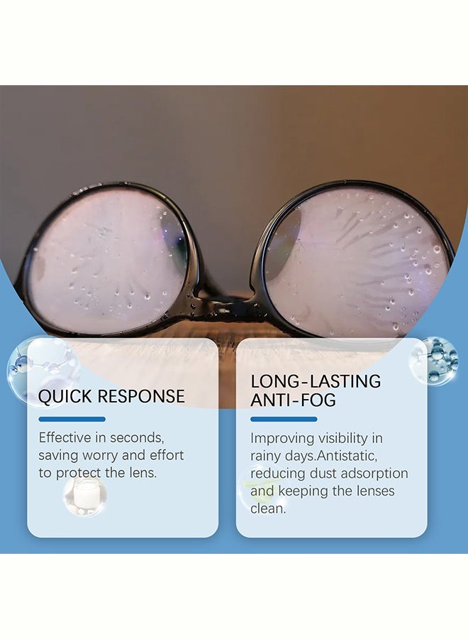 Jakehoe Anti-Fog Spray for Glasses, Long-Lasting Clarity, Lens-Safe Formula, Quick-Dry No Residue, Efficient Anti-Fog for Eyeglasses, Sunglasses & Goggles,Includes Microfiber Cleaning Cloth (100ml) - Image 2