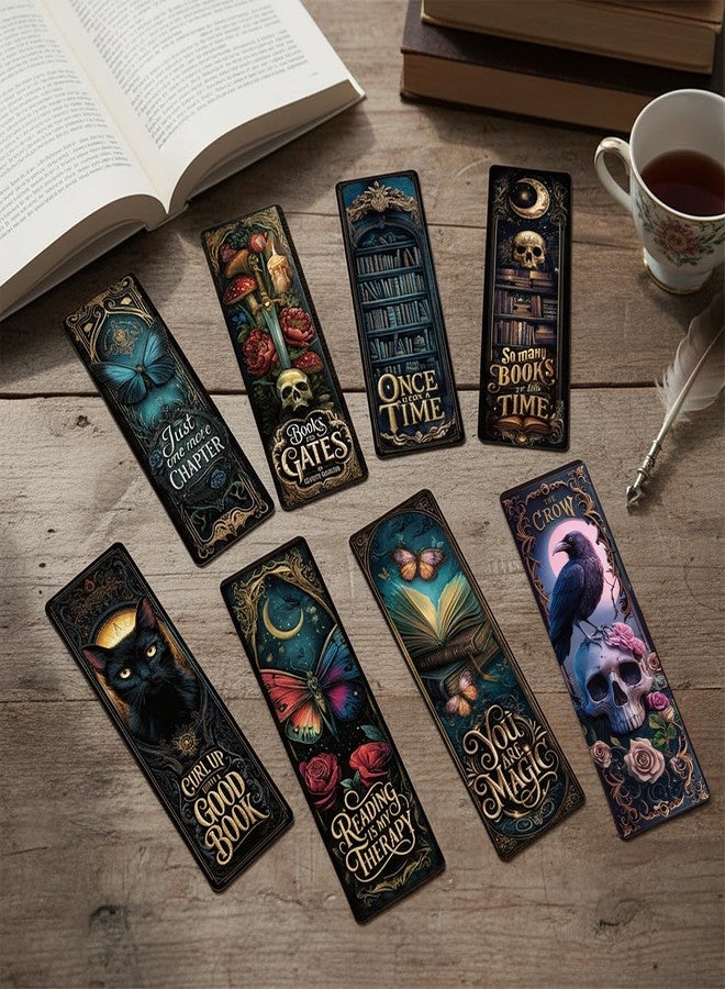 AFRITEE Dark Romance Bookmarks Gifts - 100 Pcs Gothic Vintage Bulk Romance Paper Bookmarks for Reading Lovers, Horror Skull Black Cat Butterfly Book Marks Accessories Gift for Students Girl Teachers Bookish - Image 2
