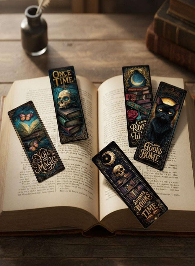 AFRITEE Dark Romance Bookmarks Gifts - 100 Pcs Gothic Vintage Bulk Romance Paper Bookmarks for Reading Lovers, Horror Skull Black Cat Butterfly Book Marks Accessories Gift for Students Girl Teachers Bookish - Image 3